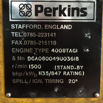 Çukurova ÇJ 1000P Generator set