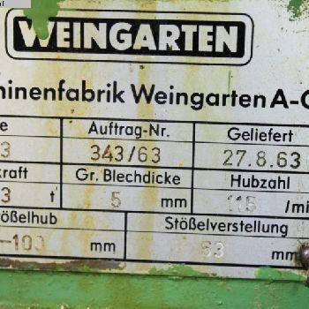 Eccentric Press - Single Column WEINGARTEN (3) E 63