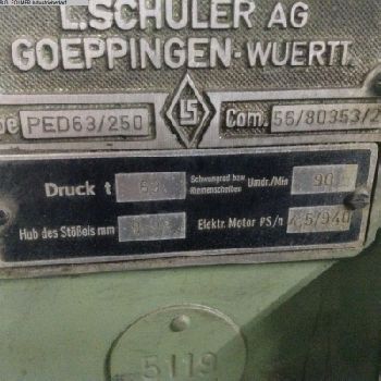 Eccentric press - double stand SCHULER PED63 / 250