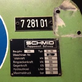 Máquina punzonadora de doble soporte SCHMID RAPPERSWIL 30 - 160