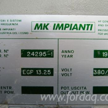 Used MK Impianti EGP 13.25 1995 Fingerjointing Machine For Sale Romania