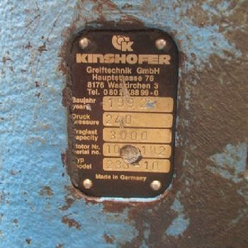 Kinshofer 2-shell gripper, 2x 300mm and 600mm