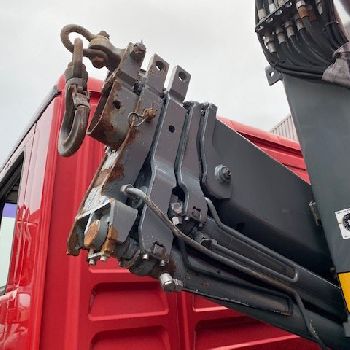 MAN TGM 12.250 4x2 LL with crane HMF 1110-K3, glass / window transporter, Edscha, radio