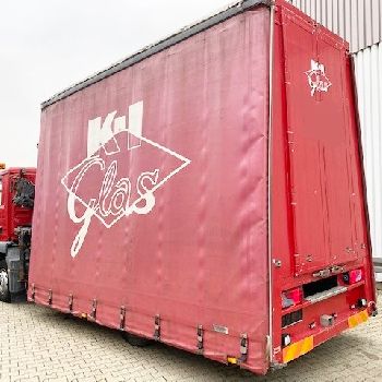 MAN TGM 12.250 4x2 LL with crane HMF 1110-K3, glass / window transporter, Edscha, radio