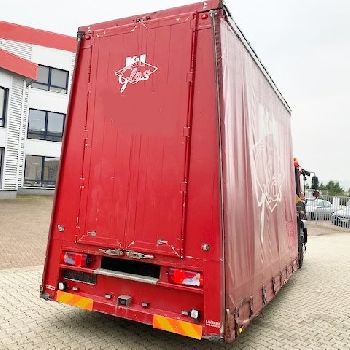 MAN TGM 12.250 4x2 LL with crane HMF 1110-K3, glass / window transporter, Edscha, radio