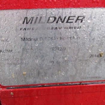 MILDNER swap body refrigerated 7.45, accident, Carrier Supra 1150