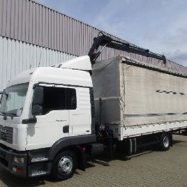 MAN TGL 12.240BL 4x2, with crane Hiab 088 with radio