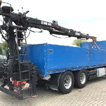 MAN 26.343 DFLC 6x4, building material, crane Hiab 140K