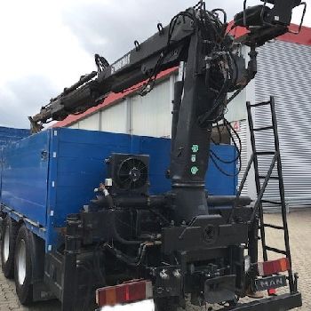 MAN 26.343 DFLC 6x4, building material, crane Hiab 140K