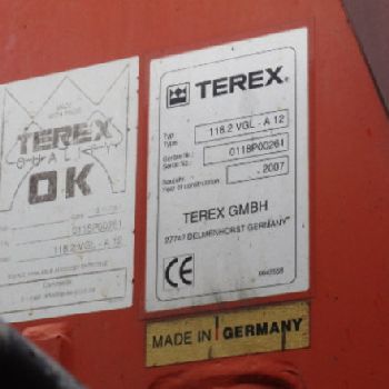 Atlas Terex 118.2 VGL crane, radio and gripper control