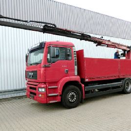 MAN TGA 18.360 4x2, material de construcción, grúa ATLAS 125.1