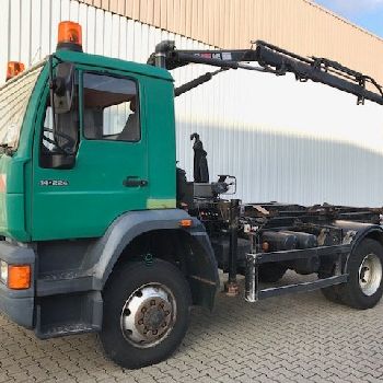 MAN 14.224 LAC 4x4 city hook with crane HIAB 045-2