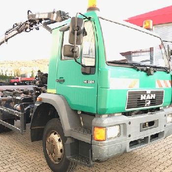MAN 14.224 LAC 4x4 city hook with crane HIAB 045-2