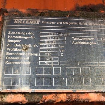 TOLLENSE TE2-3289 suction and pressure build up ca.16m³, radio