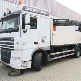 DAF XF 105.460 6x2, building material, crane Palfinger PK23500