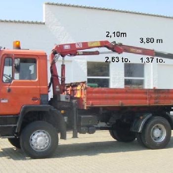 MAN M08 17.222 4x4 with crane HMF 623 K1 B3