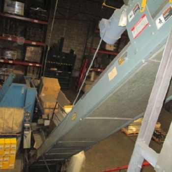 Hytrol Model PC 24"Wide X 18'Long 1Hp Inclined Rubber Cleat Conveyor Belt 15'Tall (#18128); Hytrol Model PC 24Wide X 18'Long 1Hp Inclined Rubber Cleat Conveyor Belt 15'Tall