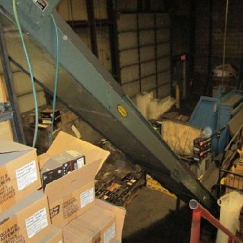 Hytrol Model PC 24"Wide X 18'Long 1Hp Inclined Rubber Cleat Conveyor Belt 15'Tall (#18128); Hytrol Model PC 24Wide X 18'Long 1Hp Inclined Rubber Cleat Conveyor Belt 15'Tall