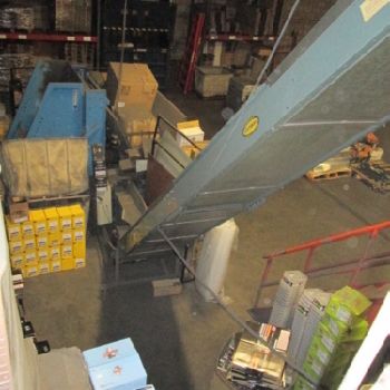 Hytrol Model PC 24"Wide X 18'Long 1Hp Inclined Rubber Cleat Conveyor Belt 15'Tall (#18128); Hytrol Model PC 24Wide X 18'Long 1Hp Inclined Rubber Cleat Conveyor Belt 15'Tall