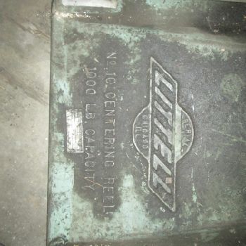 Littell No.10 Centering Reel 1000 Lbs Capacity 16" Max Coil Width W/4 Keepers (#15952); Littell No.10 Centering Reel 1000 Lbs Capacity 16 Max Coil Width W/4 Keepers