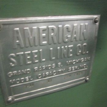 American Steel Line Model 3-11 7 Roll 12 Gauge 15" Wide Stock Straightener (#16618); American Steel Line Model 3-11 7 Roll 12 Gauge 15 Wide Stock Straightener