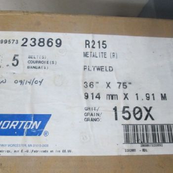 3M Metalite Plyweld 150X Grit 36" X 75 Sanding Belt Brand New In Box (#16260); 3M Metalite Plyweld 150X Grit 36 X 75 Sanding Belt Brand New In Box