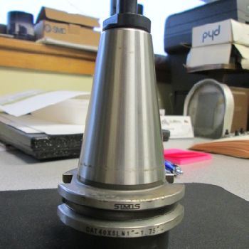 Simis CAT40 Taper 1" Diameter Tool Holder W/1 Removable Shank Great Conditon (#15125); Simis CAT40 Taper 1 Diameter Tool Holder W/1 Removable Shank Great Conditon