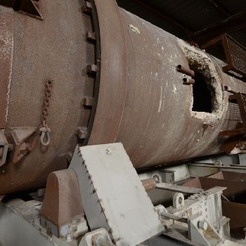 Didion Rotary Reverberatory Melting Furnace Rotates 310° 14 Tons/day 30 Million BTU (#15227); 30 Foot Didion Rotary Reverberatory Furnace Rotates 310 Degrees 14 Tons/Day 30 Million BTU