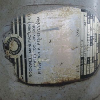 Rockwell 1/3Hp 115-230 Volt 1Ph 4" Quill Double Headed Drill Press W/17 Throat (#17573); Rockwell 1/3Hp 115-230 Volt 1Ph 4 Quill Double Headed Drill Press W/17 Throat