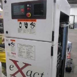 Gardner Denver eXact Rpm, modèle 753, compresseur à vis rotatif avec inverseur de CA défectueux (n ° 18021); Gardner Denver eXact Rpm, modèle 753, compresseur à vis rotatif avec inverseur CA