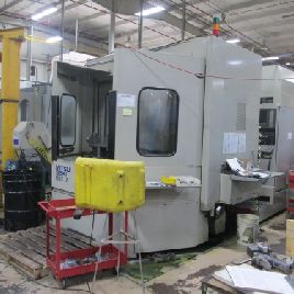 Mitsui Seiki HU63A Dual 37.4 "X 37.4 Centro de mecanizado CNC de paletas Horiz con Fanuc 15M Cntrl (# 17890); Mitsui Seiki HU63A Dual 37.4X 37.4 Centro de mecanizado CNC de paletas Horiz con Fanuc 15M Cntrl