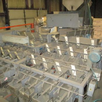 Ohlson Packaging 8 Line Nail Boxing Machine 20 lbs/min w Dumper and Labeler (#17934)