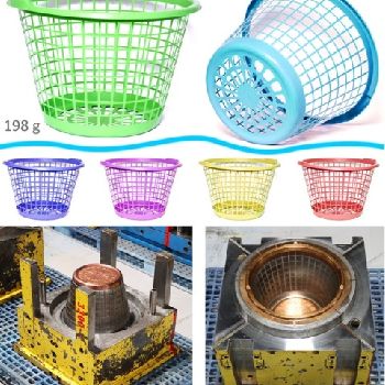 PLASTIC INJECTION MOLD ROUND LAUNDRY BASKET