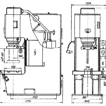 Hydraulic single-column press P6334