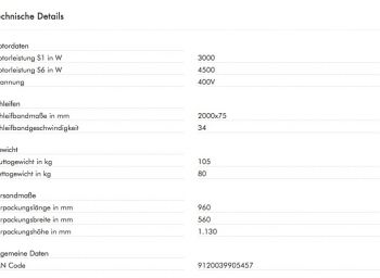 Holzmann belt sander; MSM75