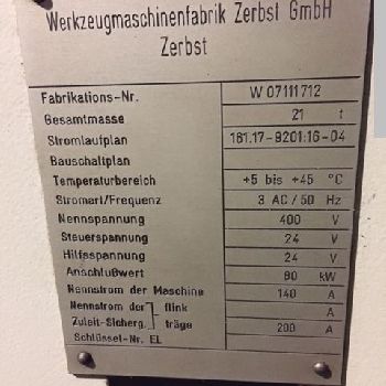 WMW ZERBST; DP1 / S3 x 1500