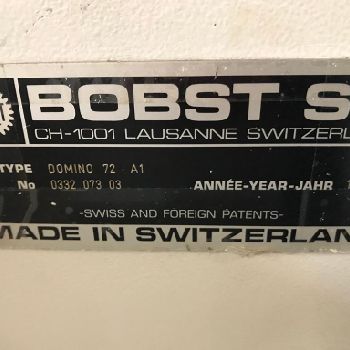 10,015 Bobst Domino 72