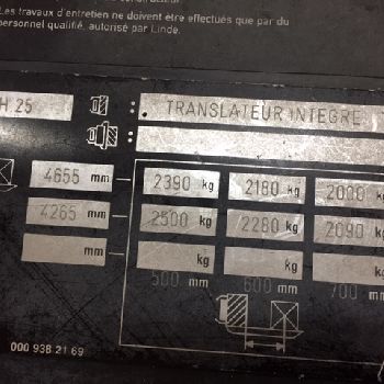 FENWICK H25 - 2.5T GAS SHOCK TROLLEY