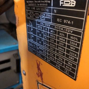 FDB LINE 325 electrode + tig welder