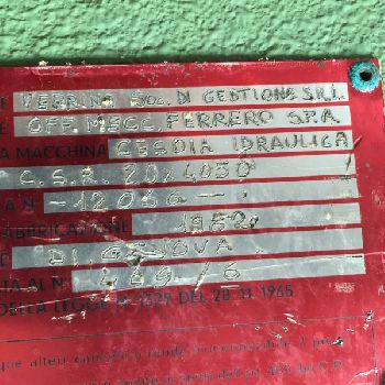 CESOIA VERRINA IDRAULICA 4000 X 20