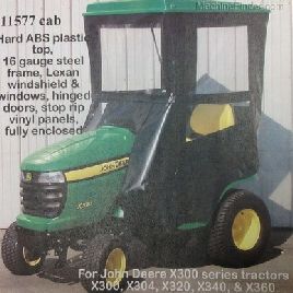 Cabine de tracteur OTC 11577 d'origine 2015 pour les tracteurs de pelouse JD X300, X320, X360