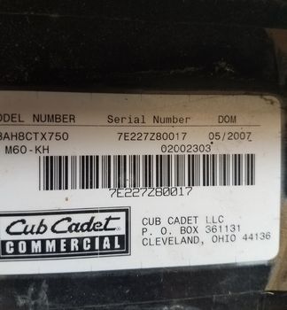 2007 Cub Cadet M60-KH