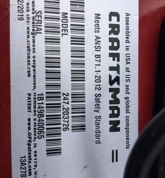 2019 Craftsman T1200