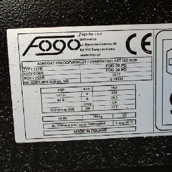 PERKINS STAMFORD 20 kVA Emergency generator - G17080802