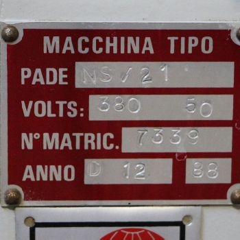 DOUBLE DRILLING MACHINE PADE MOD NS 21