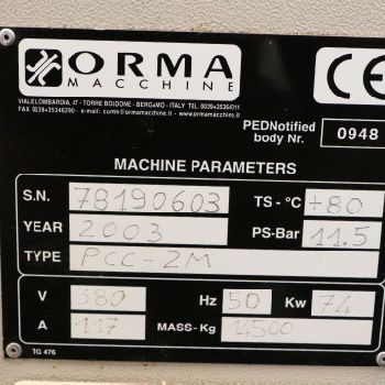PRESS MEMBRANE ORMA WITH TABLE ENTRY AND EXIT