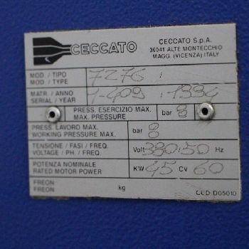 COMPRESSOR SCREW CECCATO 60 HP MOD 7276