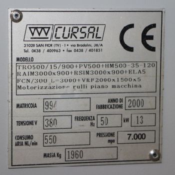 TRSZADORA CURSAL MOD TRO500 / 15/900