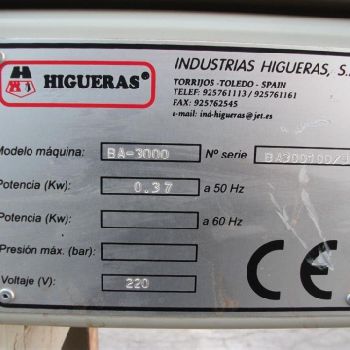 TRANSPORTING BELT HIGUERAS MOD BA 3000