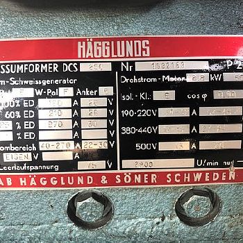 Welding converter HÄGGLUNDS DCS 250